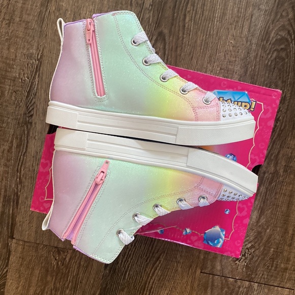 Skechers Shoes Girls Size 3 314785 SLIGHT TWINKLE SPARKS WING CHARM Iridescent - Picture 5 of 11